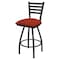 Holland Bar Stool Co 30" Swivel Bar Stool, Pewter Finish, Graph Poppy Seat X410 - alternate 1